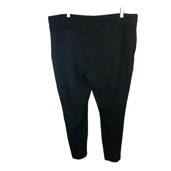 Dalia XL Black Point Knit Pull On Pants Bootcut Pockets Heavy Weight Stretch - Picture 3 of 4